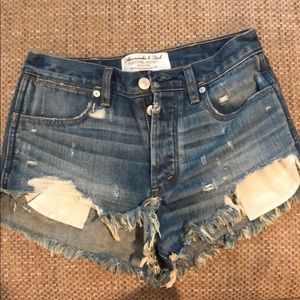 Dark was high waisted jean short